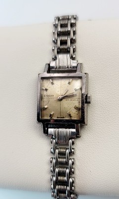 Vintage Enicar Swiss Tank Watch 25J Manual Wind Incabloc Ref 690/016 AS-IS