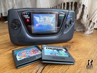 Sega Game Gear Konsole Recapped, sauber & voll funktionsfähig, 2 Spiele inkl. Säulen