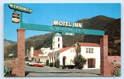 SAN LUIS OBISPO, CA California ~ MOTEL INN c1950s Cars Roadside Postcard