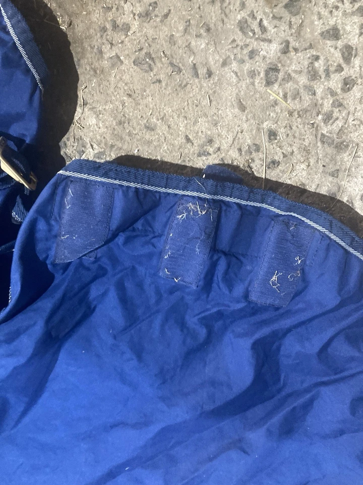 Masta 5’6 Navy Blue Waterproof Lightweight Full Neck Rain Show Sheet Dry Rider - Image 4 of 4