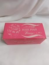 Vintage Flamingo Hair Pins Ball Tipped Black 1 3/4" Crimped France No 3110