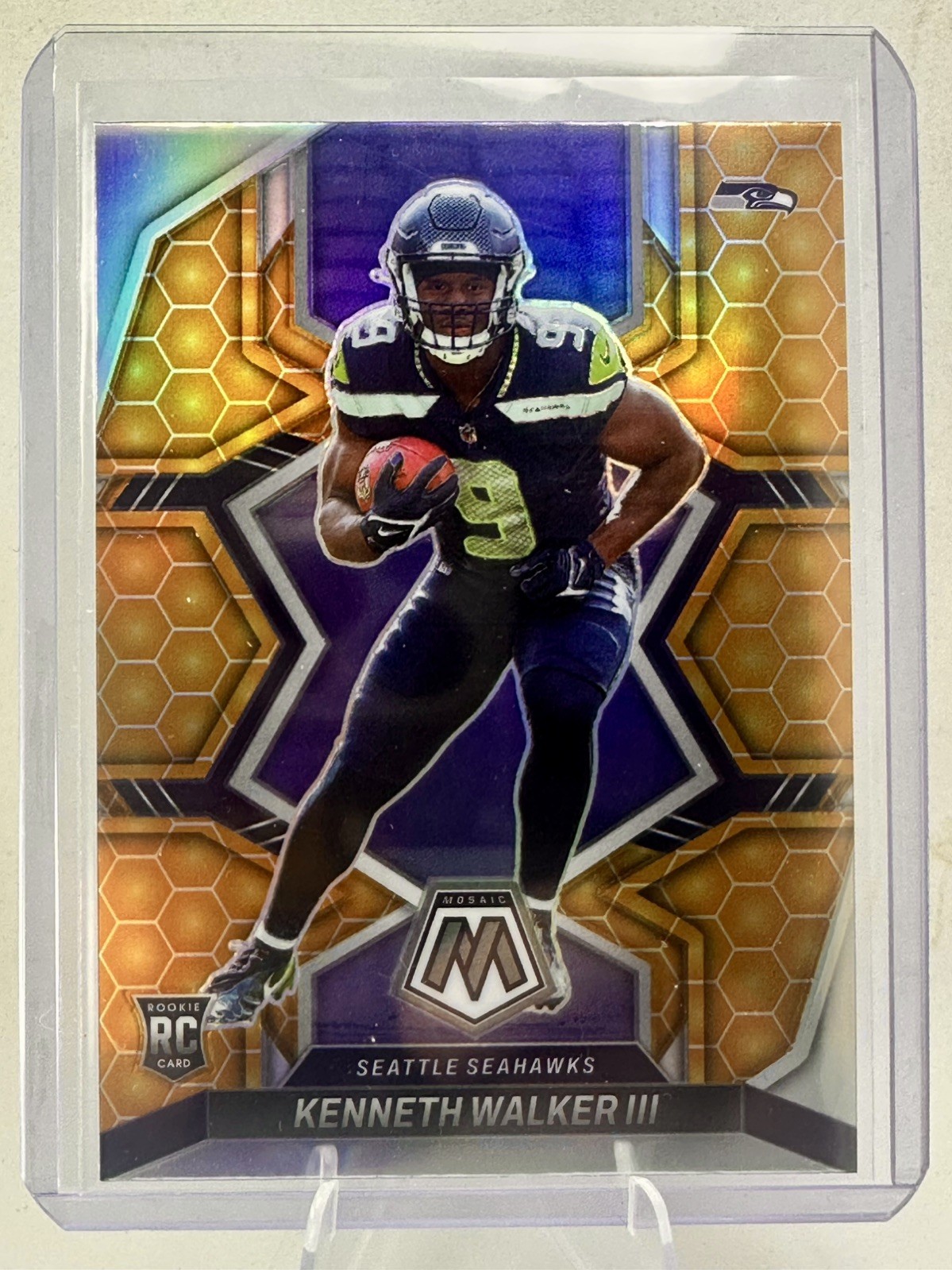 2022 Panini Mosaic - Rookies Kenneth Walker III #308 Honeycomb Prizm (RC)