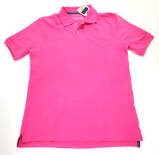 NWT Saddlebred Short Sleeve Perfect Polo Shirt Men's Size M Prism Pink NEW