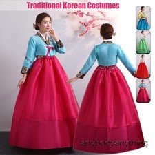 Korean Traditional Costume Women Hanbok Dress Set Performance Dance Clothing