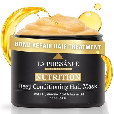 LA PUISSANCE Premium Argan Oil & Hyaluronic Acid Hair Mask - Nutrition 8.45 floz