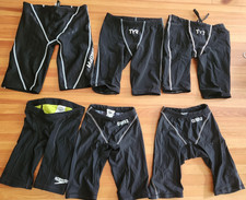 Lot of 6 Tech Suit Racing Swimsuit TYR SPEEDO ARENA Size 22 & 24 FINA Approved