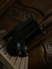 Frankie Hsu Black Platform Ankle Boots with Star Accents