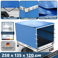 Hochplane 258x135x120 cm Anhängerplane Abdeckplane STEMA STL 1300 UNSINN WEB14