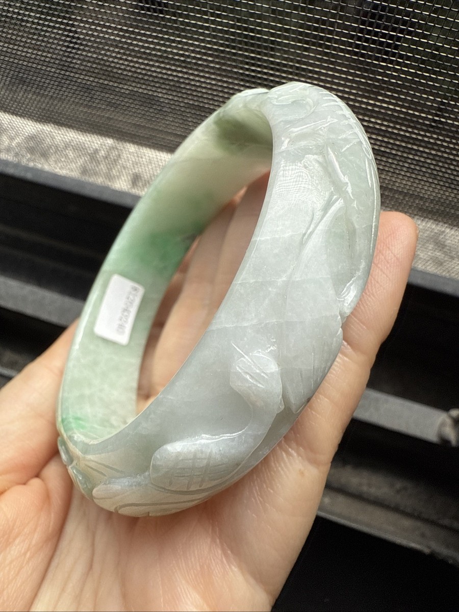 Myanmar Jadeit Jade Bangle (Grade A) Bracelet oil green (50-62mm