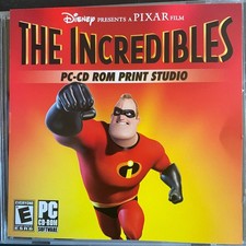 The Incredibles PC CD-ROM Print Studio Game Software Disney Pixar Kids