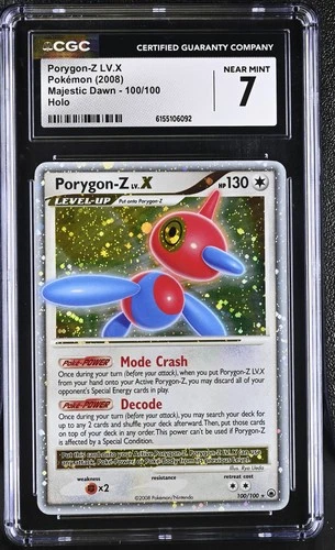 CGC 7 Porygon-Z LV.X 100/100 Holo Majestic Dawn Graded Pokemon Card