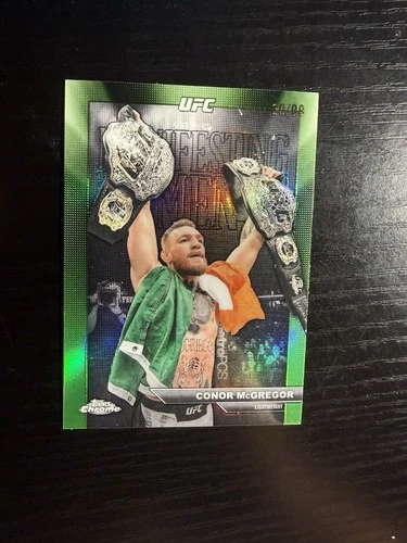 2026 Topps Chrome UFC Conor McGregor /99 Green Manifesting Moments #MM-3