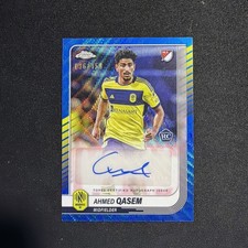 2025 Topps Chrome MLS Ahmed Qasem Auto Blue Refractor /150 Nashville SC