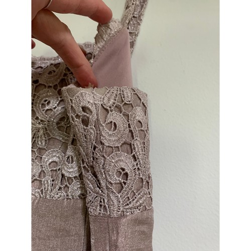 Maxi Vestido Formal Marina Fluido Rubor Vino Encaje Para Mujer Talla 6 Baile de graduación Boda - Imagen 11 de 12