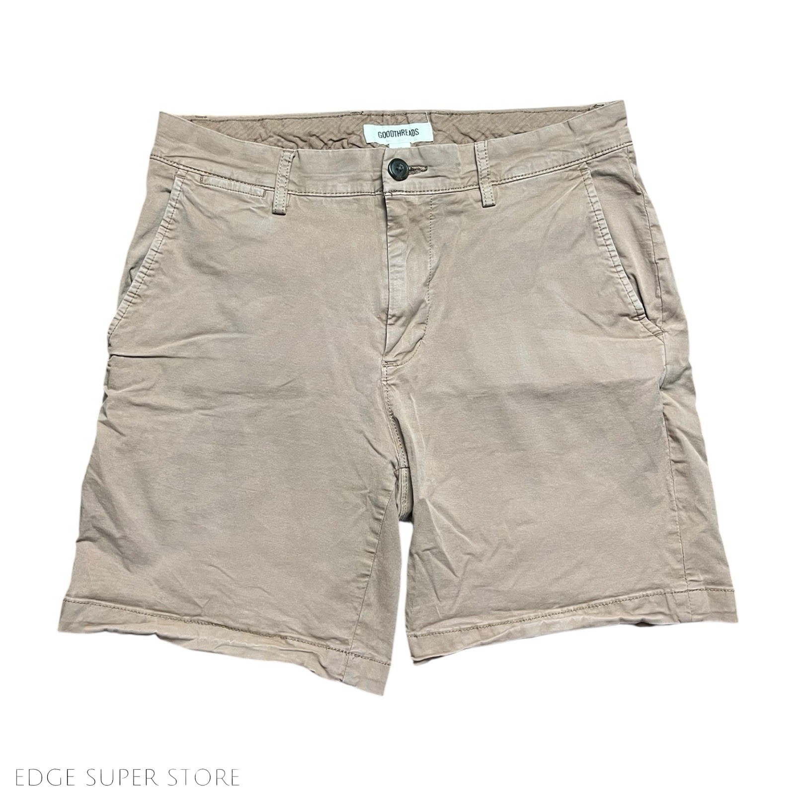 Goodthreads Light Brown Tan Flat Front Chino Cott… - image 1