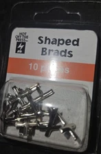 Hot Off The Press  Shaped Brads - Silver Cross  10PC Scrapbooking