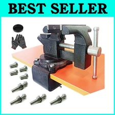 2-In-1 Work Bench Vise, Universal Table Vice, 4.5" Black