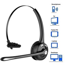 Mpow Wireless Bluetooth 5.0 Headset Earphone Calling Center Driver Headphone Mic
