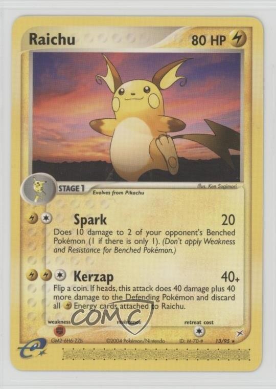 Raichu Pokemon EX Team Magma vs Team Aqua #13 2004