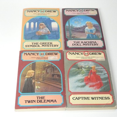 Lot of 4 Nancy Drew Mystery Books 60 62 63 64 Carolyn Keene Paperback