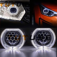 2.5 Inch 8.0 Mini Bi Xenon Projector For H7 H4 Headlight Drl Angel Eyes Shrouds
