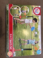Play Day Kids 3 In 1 Sports Set - 7 Pieces NEW BOX Ages 4 