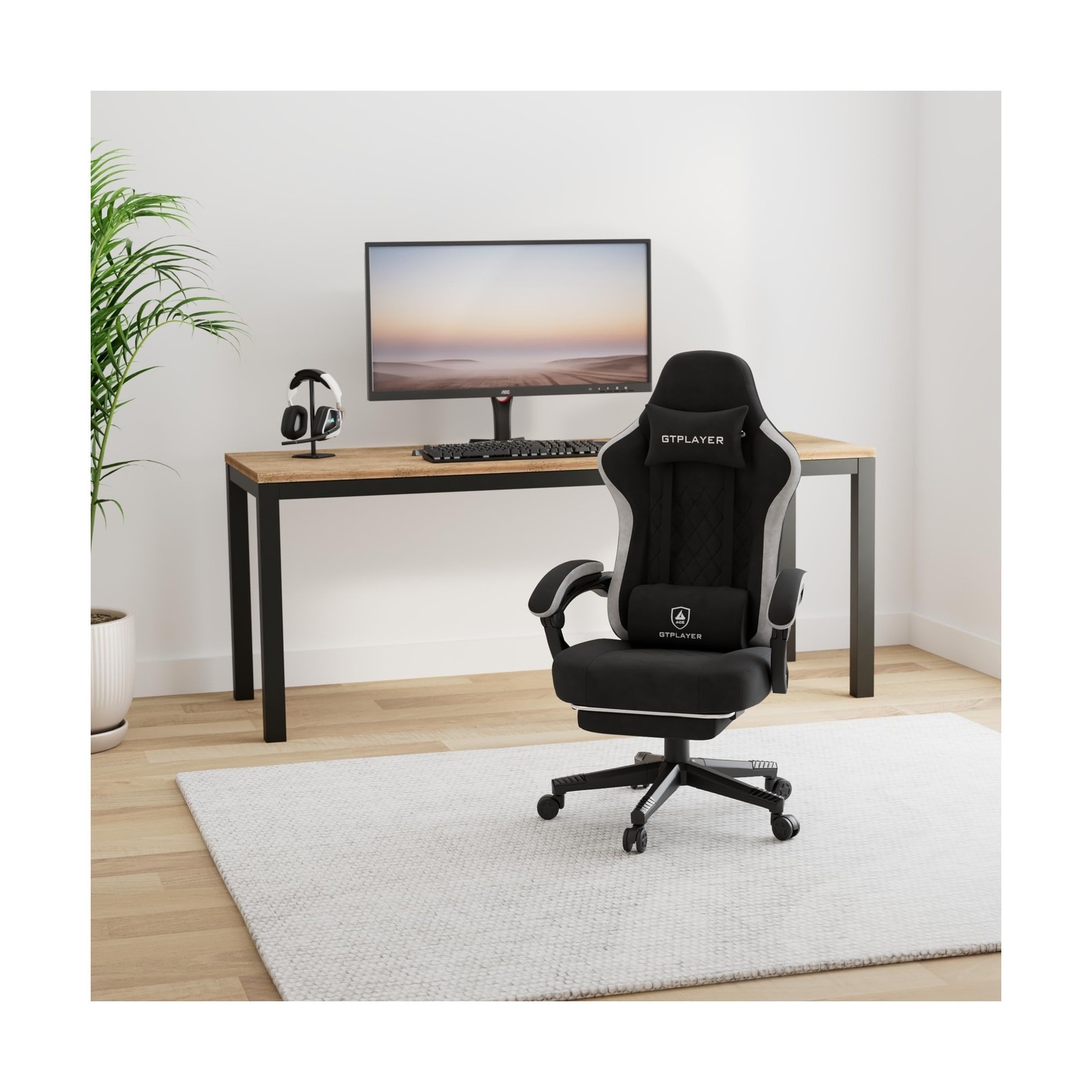 GTPLAYER Gaming Chair, Computer Office Chair with Pocket Spring Cushion, Link...