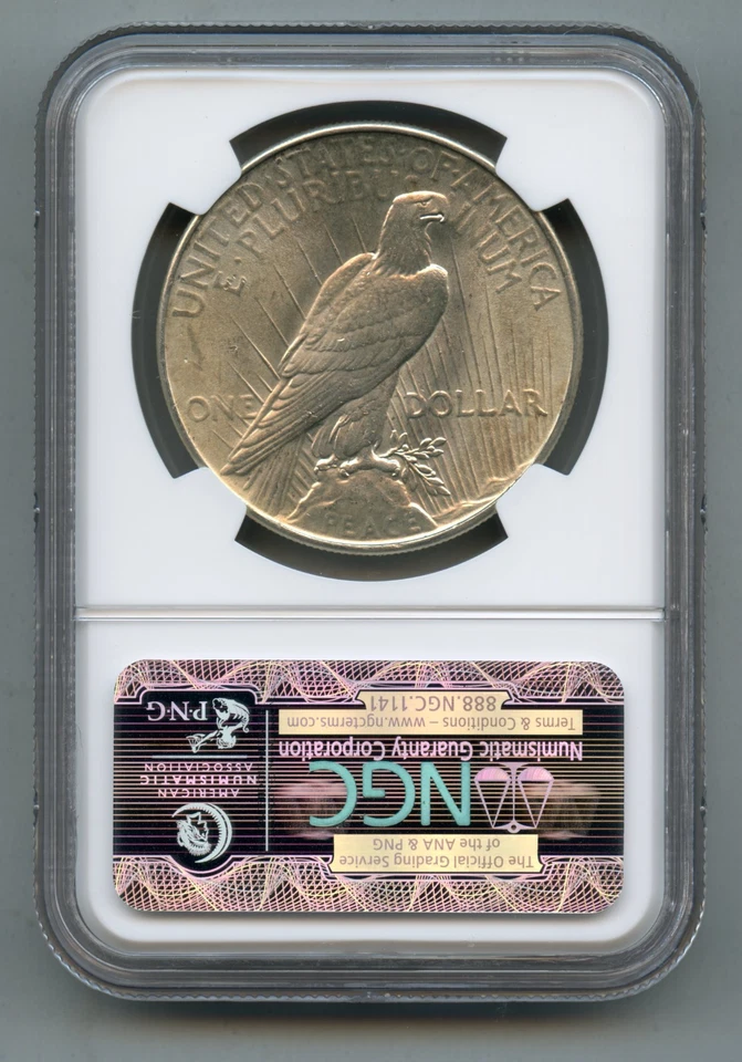 Dólar de plata Peace 1934 NGC MS 63 Foto 2 de 4