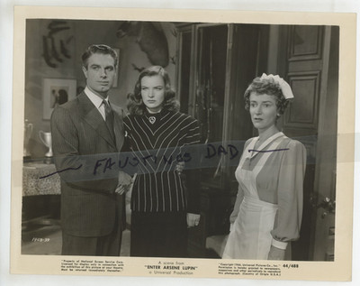 Vintage 8x10 Photo Enter Arsène Lupin 1944 film Charles Korvin Ella Raines