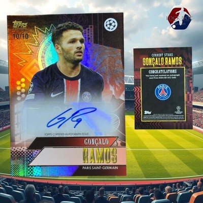 Topps Goncalo Ramos Auto 10/10 Numbered Limited PSG Lique 1