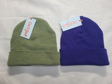 Lot Of 2 Kids' Beanie Hat Cat Jack Purple Green