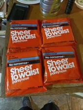 Lot Of 4 1988 No Nonsense Pantyhose TAN MED TO TALL SHEER TO WAIST SANDALFOOT