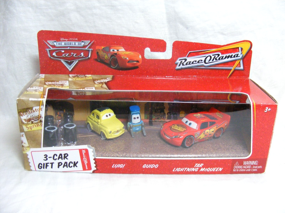 Vintage Disney Pixar Cars 3-Car Gift Pack Luigi Guido Tar