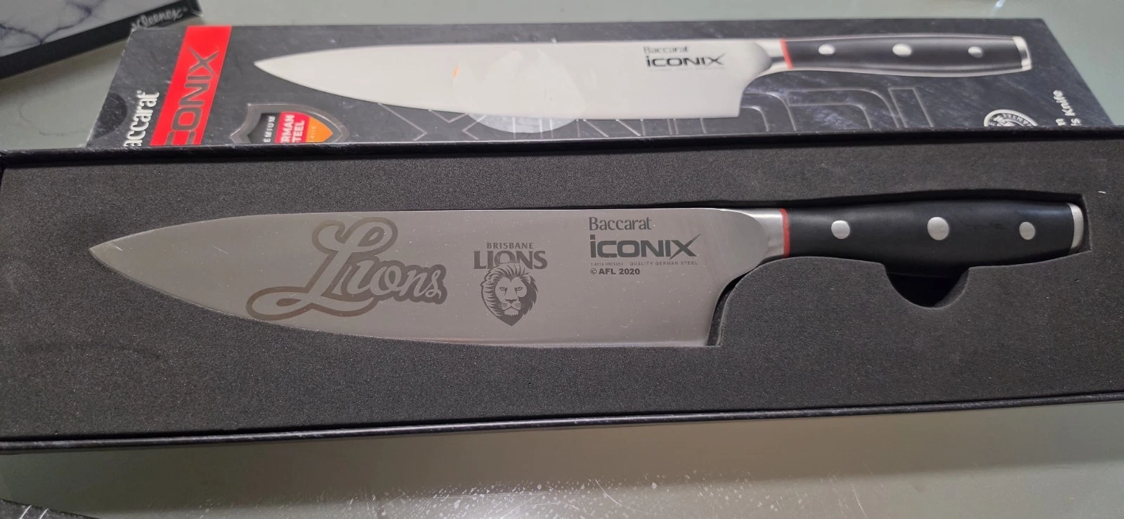 Baccarat iCONiX 20cm Chef's Knife - BRISBANE LIONS AFL Limited Edition