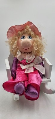 Miss Piggy Disney Store Muppets Plush Stuffed 20'' Pink Gown Glamour Diva EUC