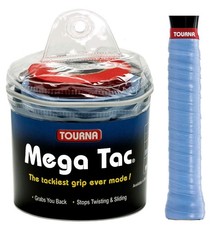 Tourna Mega Tac Extra Tacky Overgrip, 30-Pack Blue