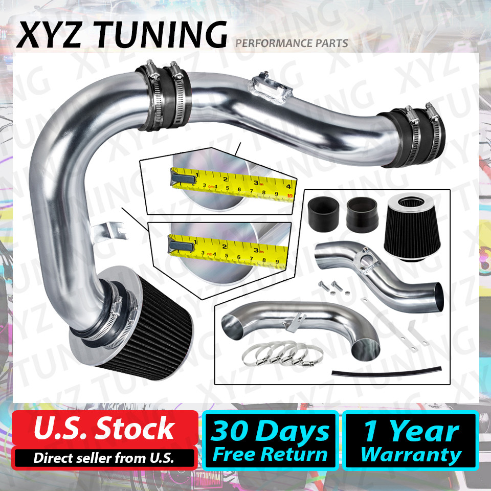 3" BLACK Cold Air Intake Racing System +Filter For 02-07 WRX/STi 2.0L/2.5L Turbo