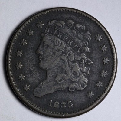 1835 Classic Head Half Cent VF E101 WUVS