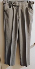 1970s Montgomery Ward Mens 34 X 31 Gray Dress Polyester Trousers Pants Grandpa