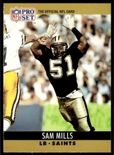 1990 Pro Set Sam Mills New Orleans Saints #217