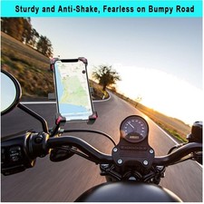 Motorcycle Rear View Mirror Phone Holder - Easy Installation