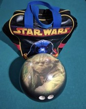 Star Wars Grogu 7 Lb Bowling Ball Viz-A-Ball With Matching Ball Bag