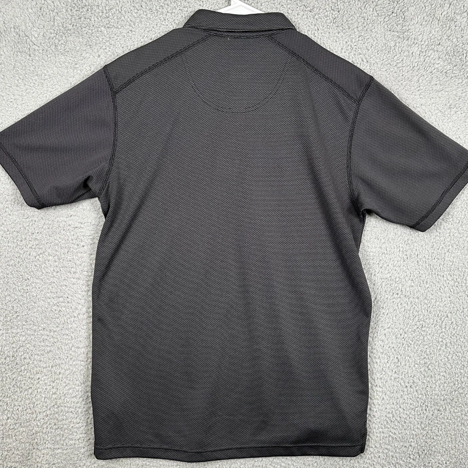 Camisa Polo de Golf Bolle Para Hombres Mediana Negra Manga Corta Rugby Botón a Presión Atlética Foto 3 de 4