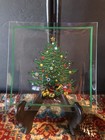 Spode Christmas Tree Square Glass Tray 8"x8" Made in England Excellent Condition