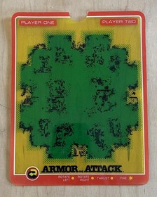 VECTREX Gaming Cartridge ARMOR ATTACK 1982 Complete in Box Tested Manual Overlay