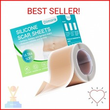 Dimora Medical Grade Silicone Scar Sheets -Ultra Soft Silicone Scar Tape 1.6  x6