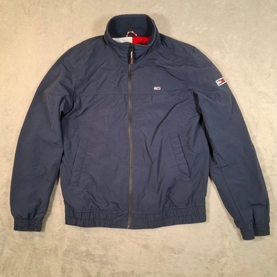 Tommy Jeans Jacke Herren Medium Navy Leicht Freizeit Full Zip Logo Mantel