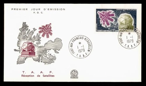 DR WHO 1979 FRENCH ANTARCTIC FSAT FDC SPACE SATELLITE CACHET 1.90 w29422