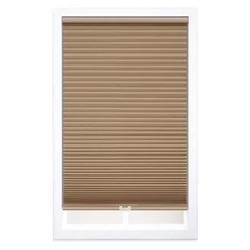 DEZ FURNISHINGS Cordless 1.5" Blackout Cellular Shade, 34.5"W x 72"H, Latte