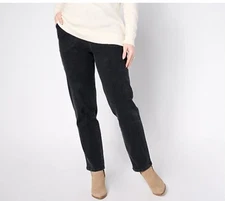 Denim & Co Size 1X Black Original Waist Stretch Side Pocket Pant A670811 NWOT